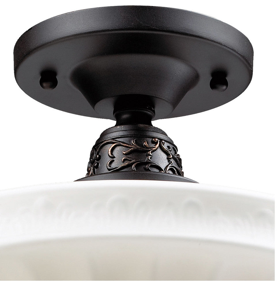 Elk Lighting 66221-1 Quinton Parlor 1-Light Semi Flush Light