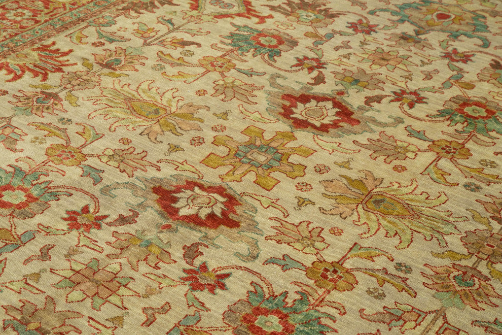 Rug N Carpet - Hand-Knotted Oriental 8' 7" x 11' 7" Decorative Oushak Area Rug