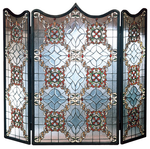 Meyda lighting 48092 44"W X 36"H Victorian Beveled Fireplace Screen