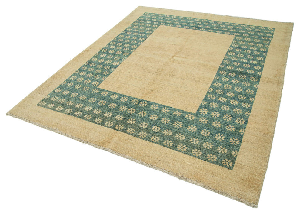 Rug N Carpet - Hand-Knotted Oriental 6' 6" x 7' 10" Unique Oushak Area Rug