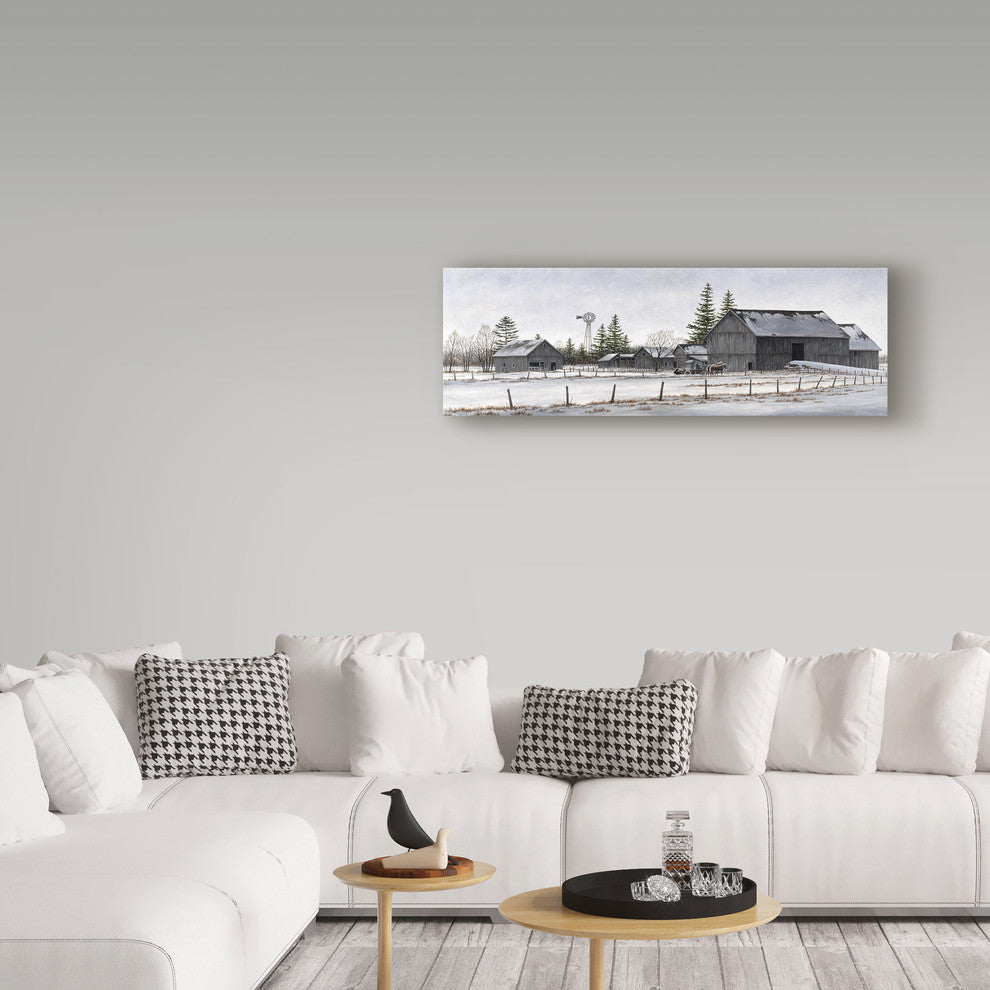 "Amish Winter" by John Morrow, Canvas Art, 6"x19"