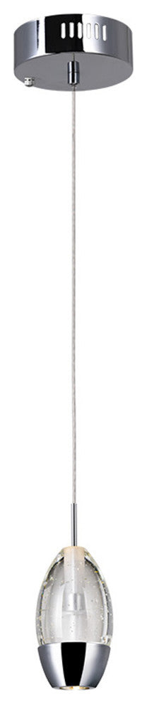 Perrier 1 Light Down Mini Pendant With Chrome Finish