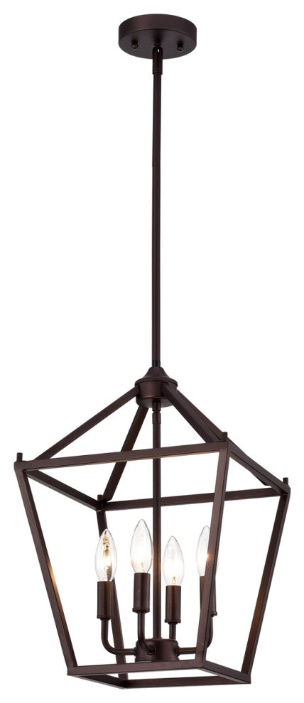 Ironclad Industrial Oil Rubbed Bronze Inverted Pendant Ceiling Fixture 12" Wide