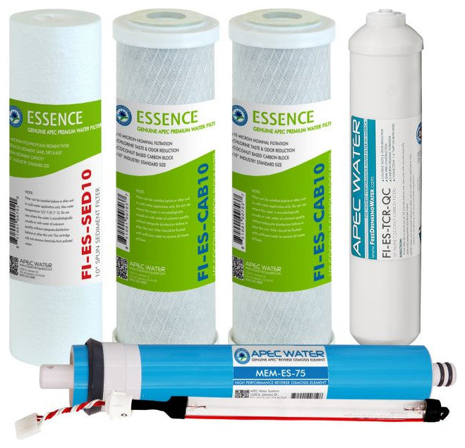 APEC 75 GPD UV Complete Replacement Filter Set for ROES-UV75 (Stage 1-6)