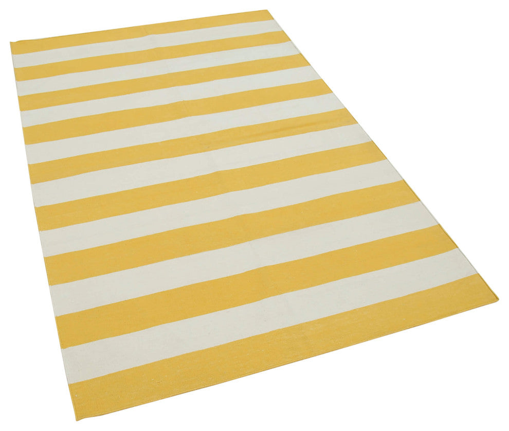 Rug N Carpet - Handmade Wool 3' 6'' x 5' 6'' Flatweave Dhurrie Kilim Rug