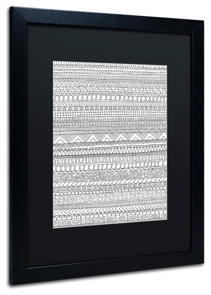 Hello Angel 'Jersey Knit' Art, Black Frame, Black Mat, 20x16