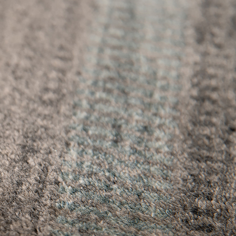 Rufina Handmade Wool Blend Area Rug, Dark Gray, 2'x3'