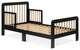 Storkcraft Pasadena Toddler Bed, Black With Driftwood