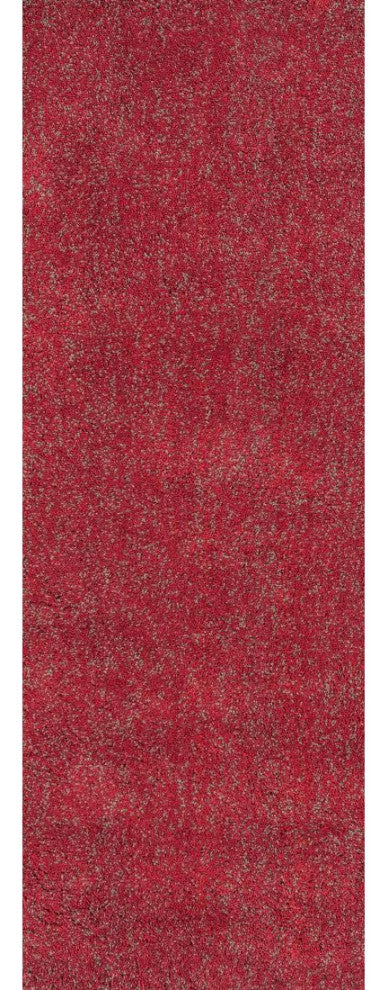 KAS Bliss 1584 Red Heather Shag Area Rug, 2'3" x 7'6" Runner