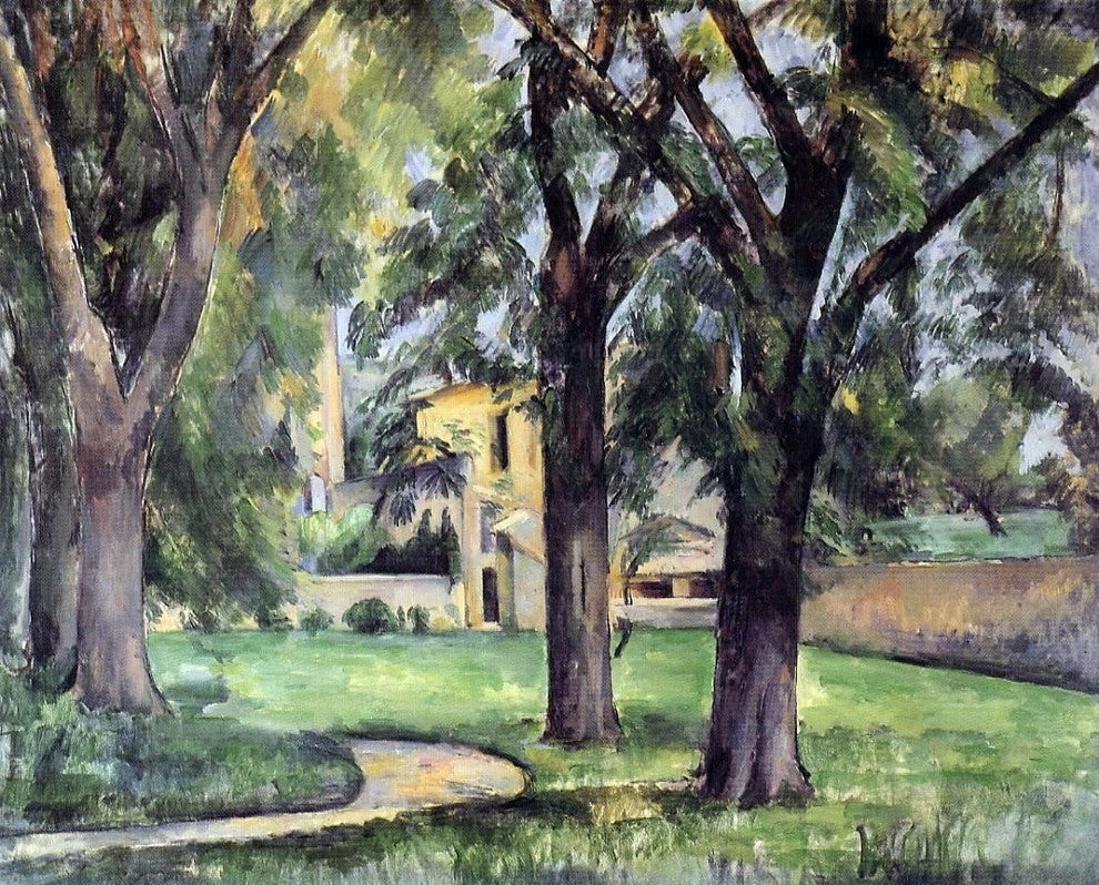 Paul Cezanne Chestnut Tree and Farm at Jas de Bouffan Gallery Wrapped Canvas