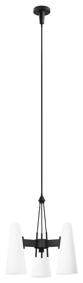 Beacon 3-Light Pendant Light, Opal Black