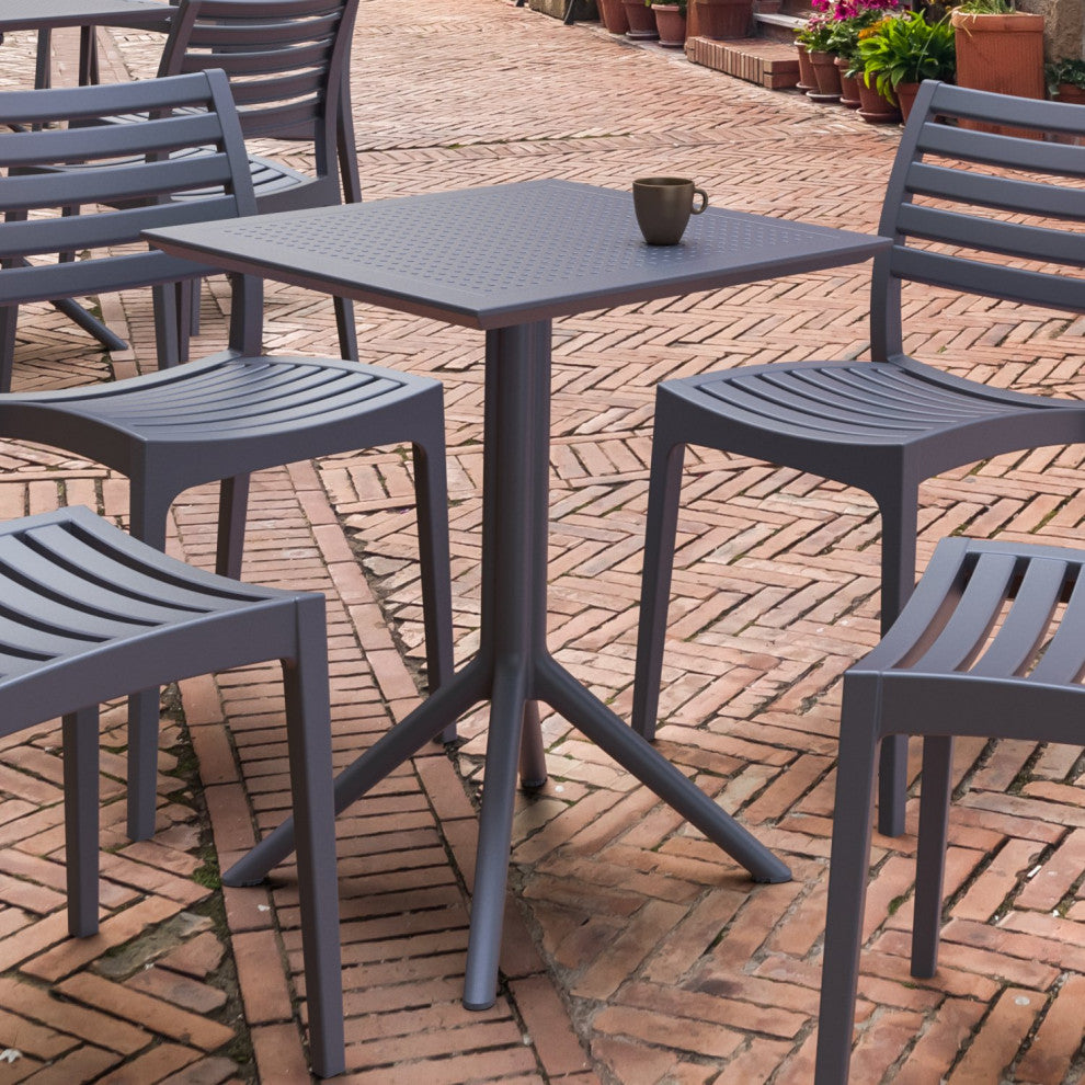 Sky Square Folding Table 24 inch Dark Gray