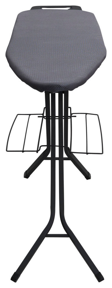 Deluxe Matte Black Ironing Board With Mesh Steel Top