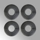 Radiator Flanges Black Aluminum Escutcheon 1 1/4'' ID Pack of 4