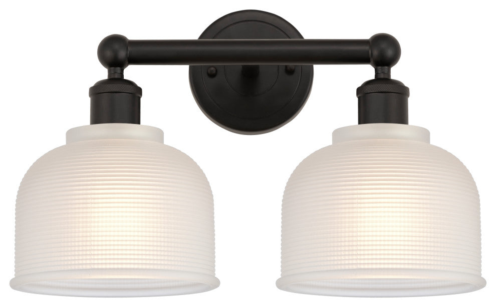 Innovations 616-2W-OB-G411 Dayton 2 Light Bath Vanity Light, Oil Rubbed Bronze