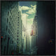 "Downtown" Framed Canvas Giclee by Ambra, 19x19"