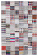 Rug N Carpet - Handmade Oriental 7' 11'' x 11' 9'' Rustic Patchwork Kilim Rug