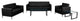 Lacey Series Reception Set in Black LeatherSoft