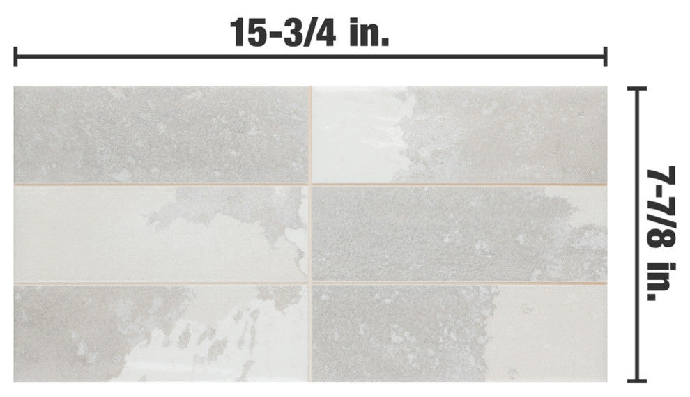 Kings Luxe Tradition Brick Silver Ceramic Wall Tile