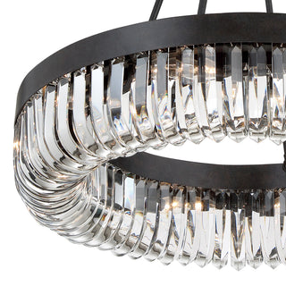 Crystorama Lighting Group ALI-B2010 Alister 10 Light 28"W Ring - Charcoal