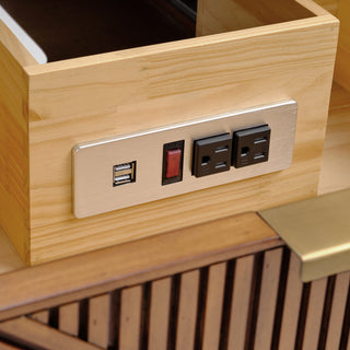 Diamond 24" Bath Vanity, Walnut/Satin Brass, 24", Marble Top