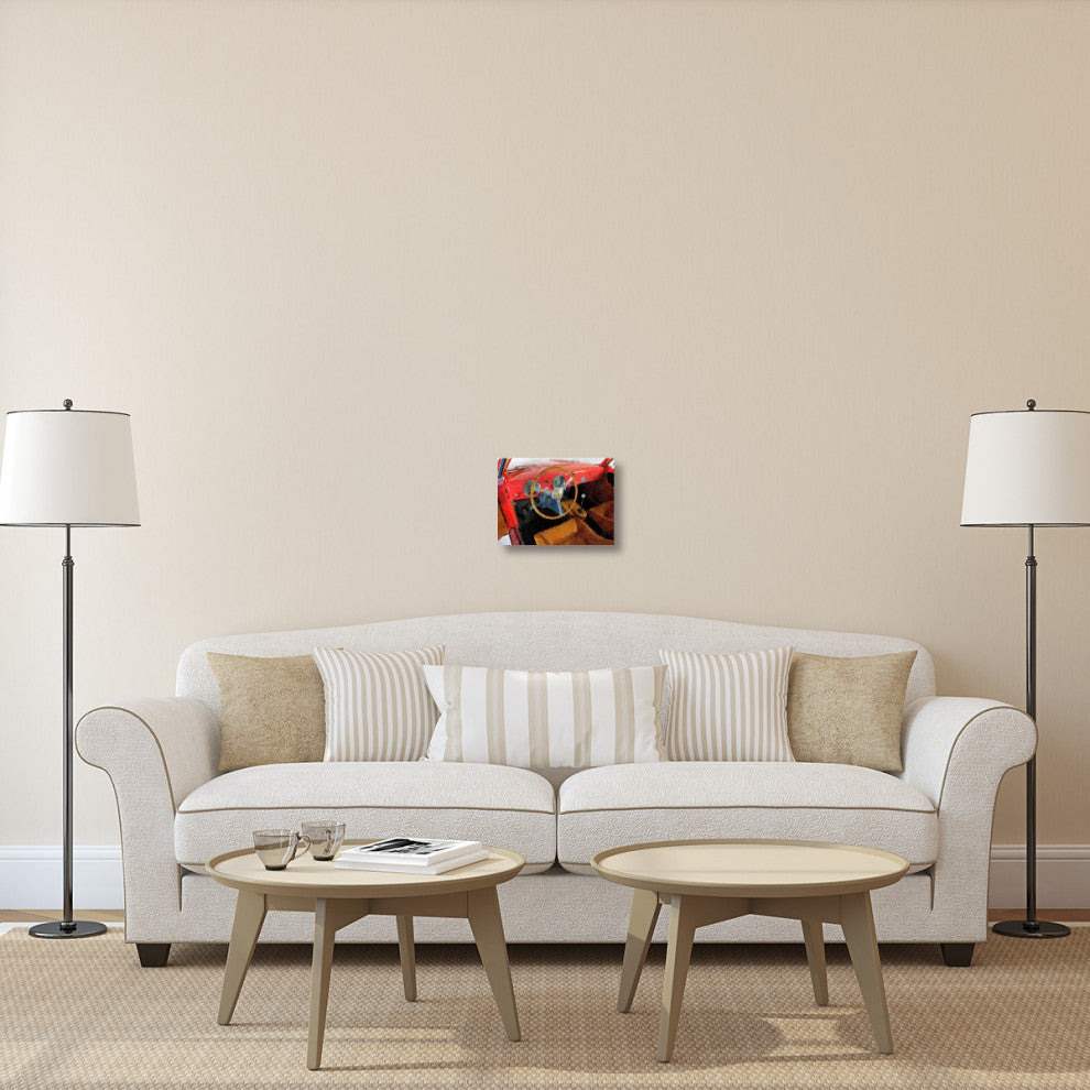 "Ferrari 225 S Berlinetta Interior Watercolor" Fine Art Print