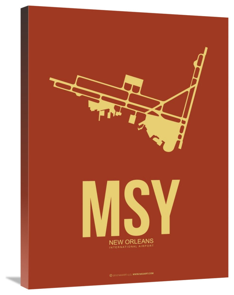 "MSY New Orleans Poster 1" Fine Art Print