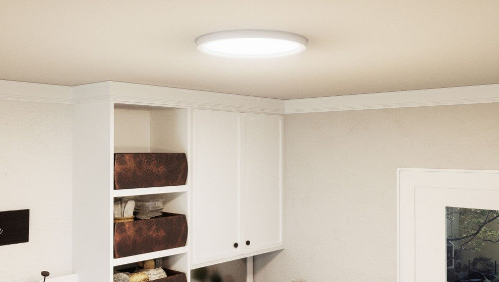 Outskirts LED Flush Mount, White Lustre