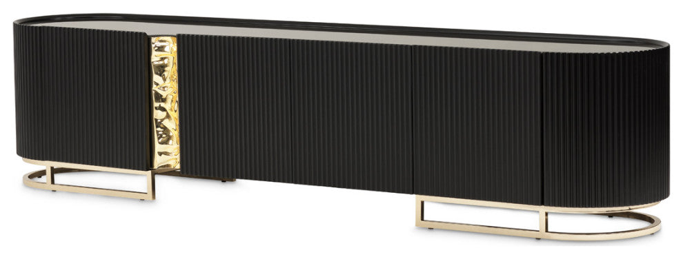 Lisbon Media Cabinet, Silken Matte Black