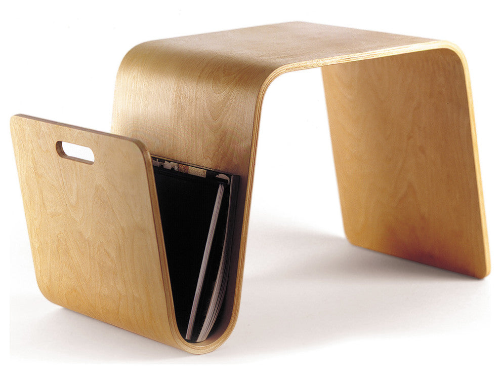 Offi Wood Modern Side Tables, Mag Table, Birch