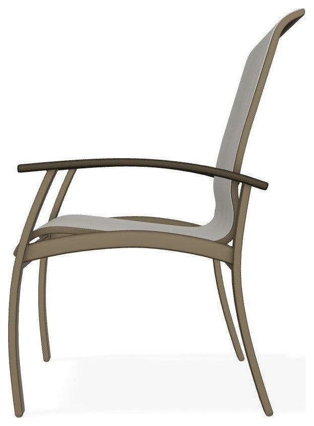 Belle Isle Sling Outdoor Dining Chair, Augustine Oyster/Beachwood