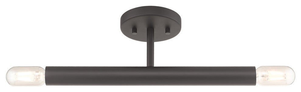 Copenhagen 2-Light Bronze Semi-Flush