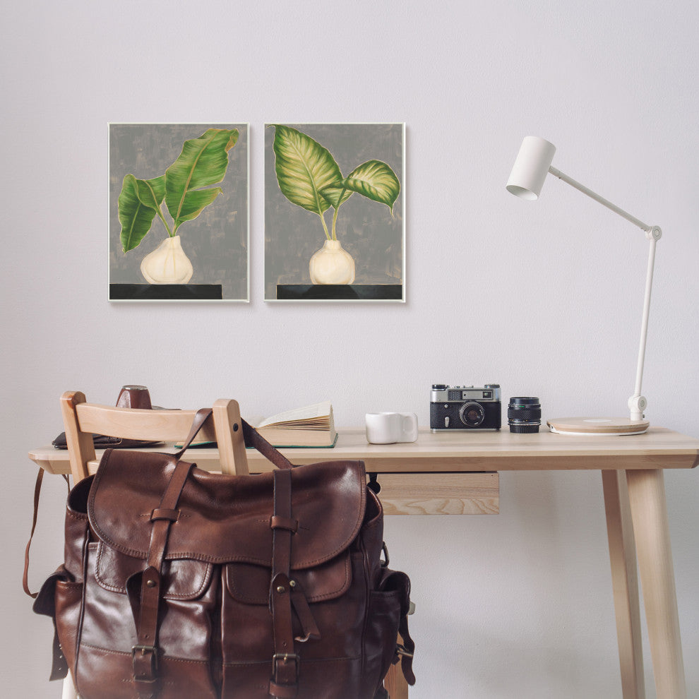 Large Palm Leaf Potted Plants Interior Still Life,10 x 15