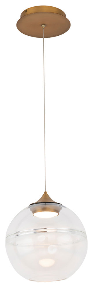 Bistro LED 3000K, Aged Brass, 10" Pendant, 1-Light