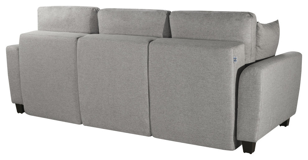 Sealy TruFit Klein Queen Dropback Sofa Bed Convertible, Silver