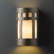 Ambiance Large Prairie Window, Wall Sconce, Hammered Polished Brass, Incandescent
