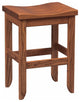 Amish Made Oak S-Top Stool, Michael's Cherry Stain, Dining Height