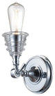 Insulator Glass 1-Light Sconce, Polished Chrome