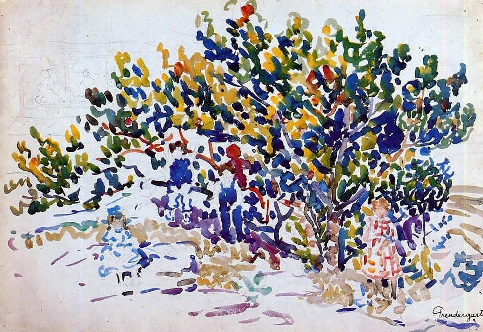 Maurice Prendergast Children in the Tree, 18"x27" Wall Decal