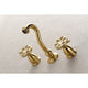 KS3027RX Two-Handle Wall Mount Tub Faucet, Brushed Brass