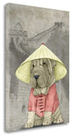 "Shar Pei With The Great Wall" By Barruf, Giclee Print on Gallery Wrap Canvas