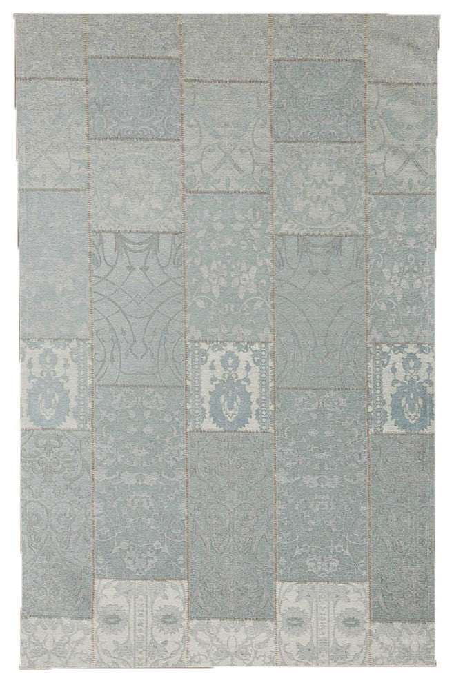 Natural Area Rugs Handmade Vintage Oriental Bluemoon Polyester Rectangle Rug, 5'