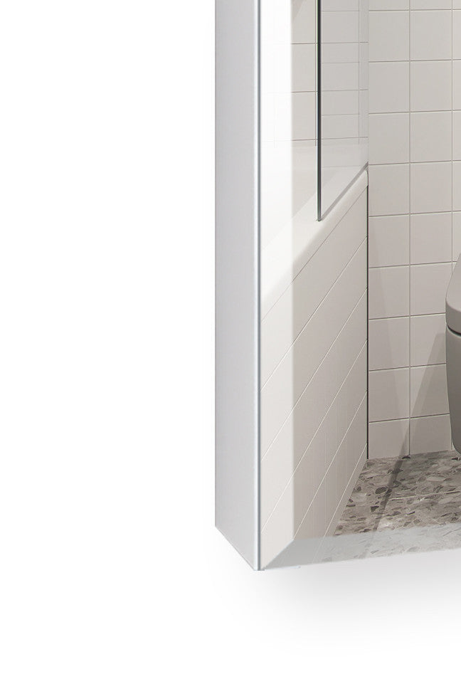 Aurora Recessed or Surface Mount Frameless Aluminum Medicine Cabinet,15x26Inch