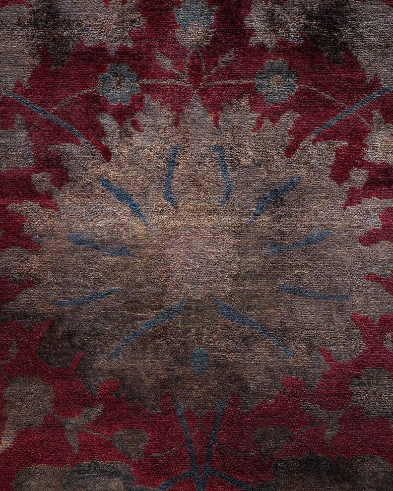 Fine Vibrance, One-of-a-Kind Hand-Knotted Area Rug Red, 9'' 0 x 12'' 1
