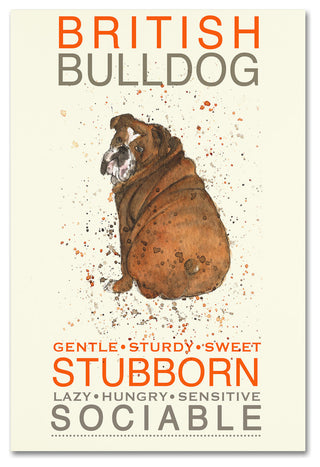 Michelle Campbell 'Bulldog Print' Canvas Art, 16" x 24"