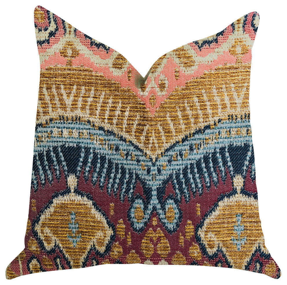 Ikat Anika Luxury Throw Pillow, 20"x36" King