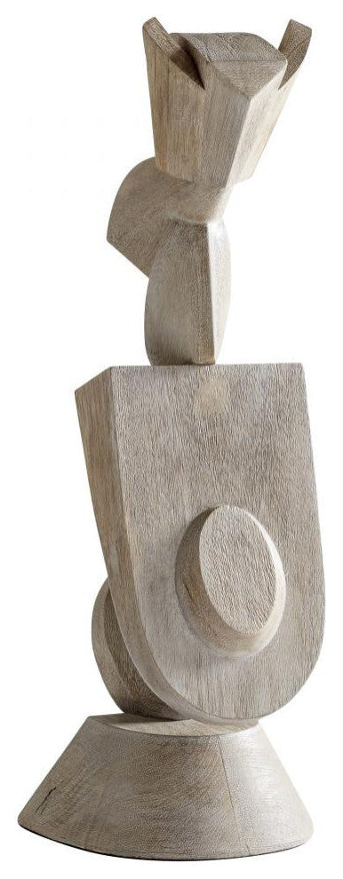 Medium Protector Sculpture, Weathered Grey, Wood, 10"W (11295 MGU48)