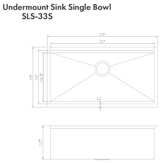 33" Garmisch Undermount Fingerprint Resistant Stainless Steel Kitchen Sink