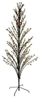 6' LED Lighted Halloween Cascade Twig Tree Outdoor Yard Art Decoration, Orange
