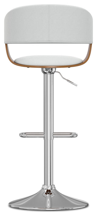Lowell Adjustable Swivel Bar Stool, White